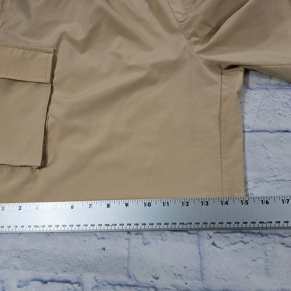 Champion Cargo Shorts Men XXL Tan Elastic Drawstring Athletic Utility Pockets